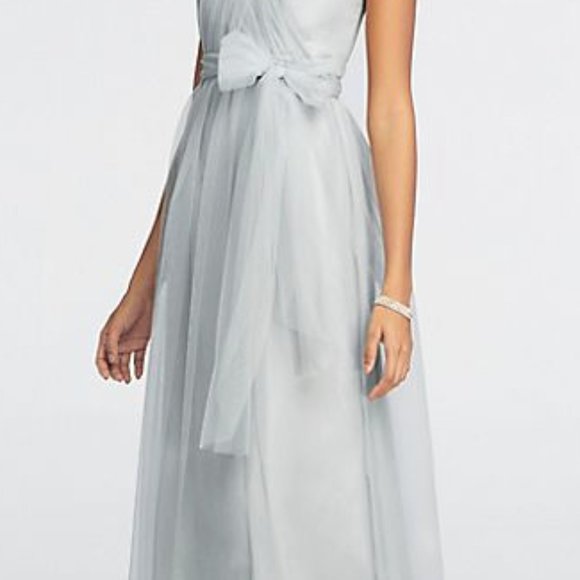 David's Bridal Long Tulle Convertible Versa - Picture 4 of 6